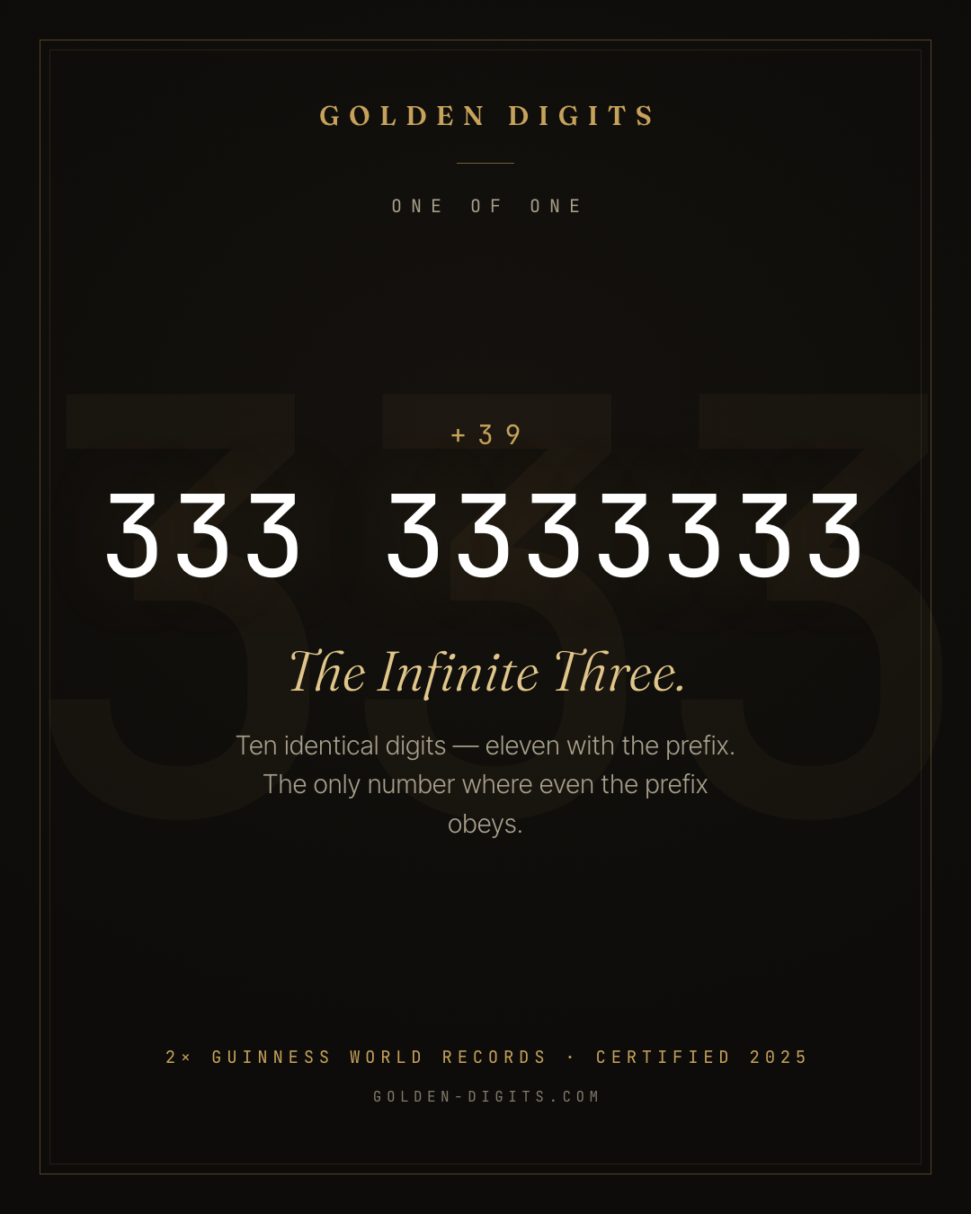 The Infinite Three