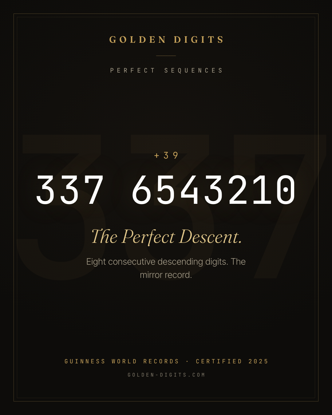 The Perfect Descent