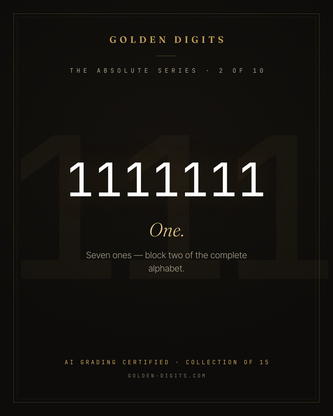 One