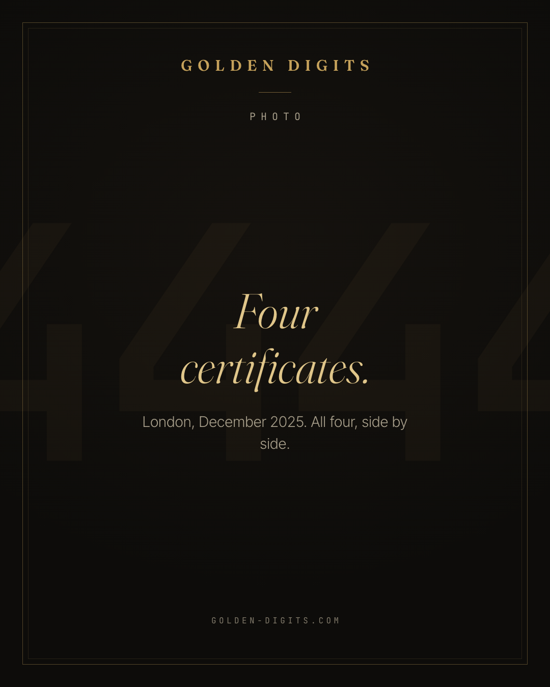 I quattro certificati